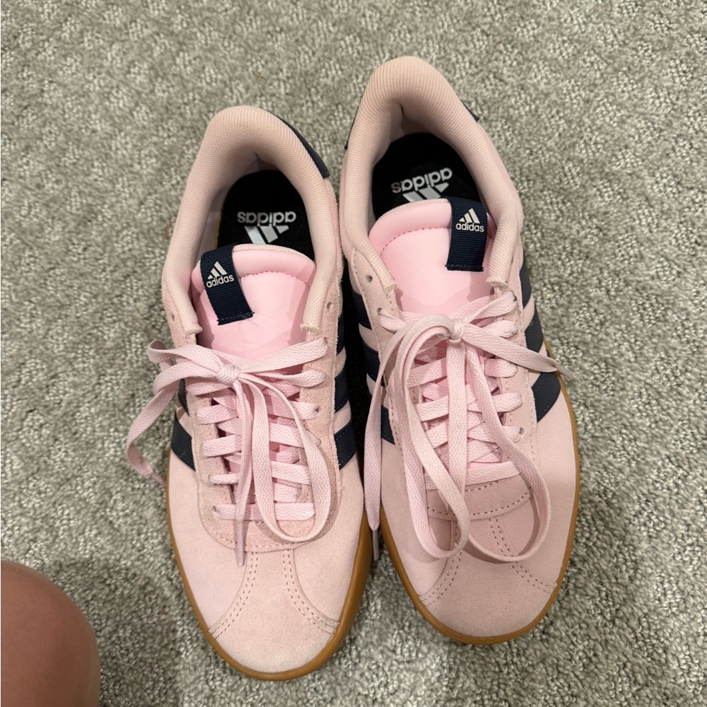 Adidas Women's Pink and Black Sneakers